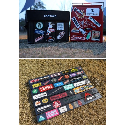 Sticker Logo hãng Camping, hình dán trang trí phượt du lịch