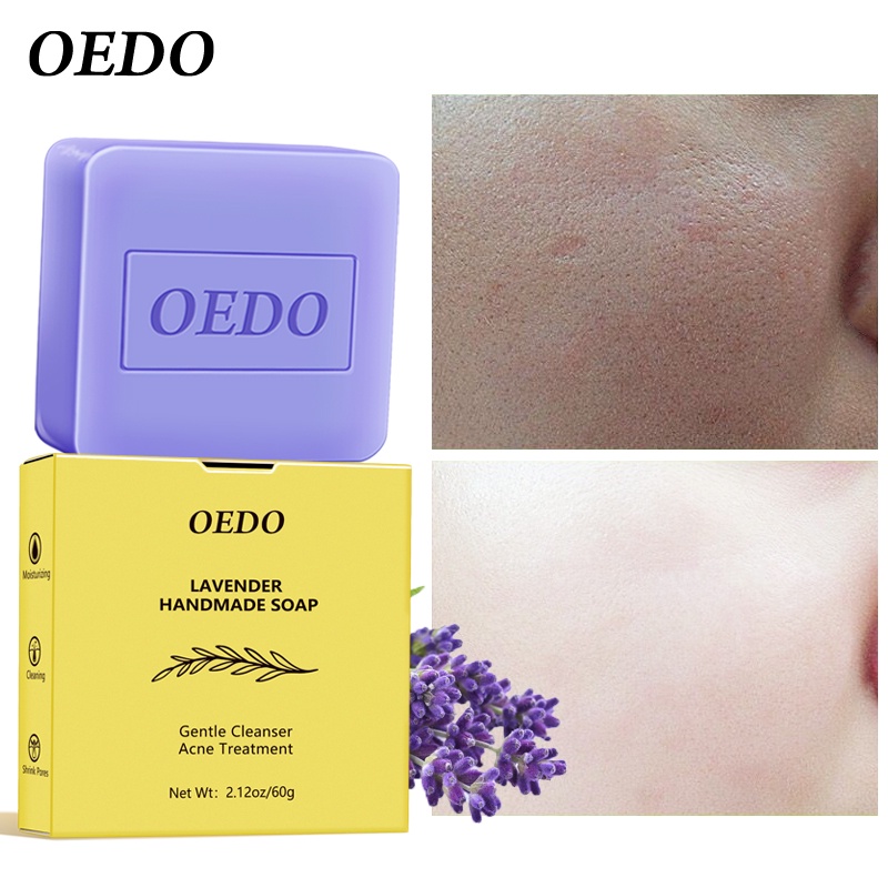 Xà phòng hoa oải hương OEDO Thực Vật Tự Nhiên Diệt Khuẩn Giữ bàn tay sạch sẽ Tự Nhiên Lâu Trôi Làm Sạch Da Làm Trắng Da khử mùi hôi Diệt Khuẩn 60g