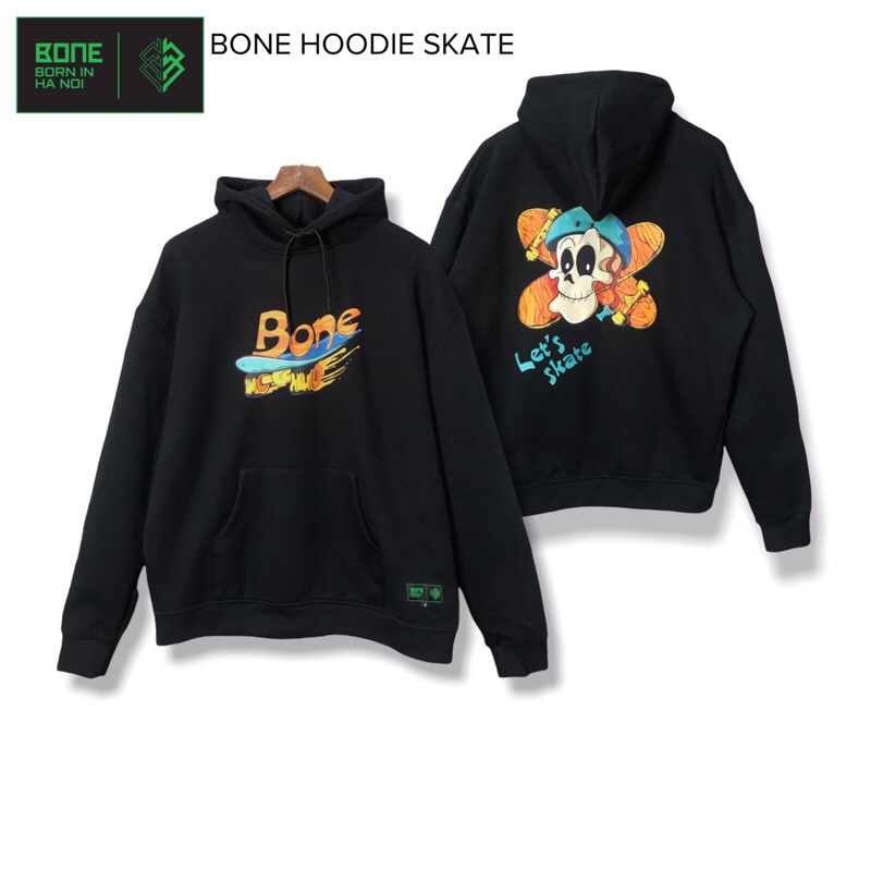 Áo hoodie local brand chính hãng unisex form rộng hoodie nam nữ Bone Skate