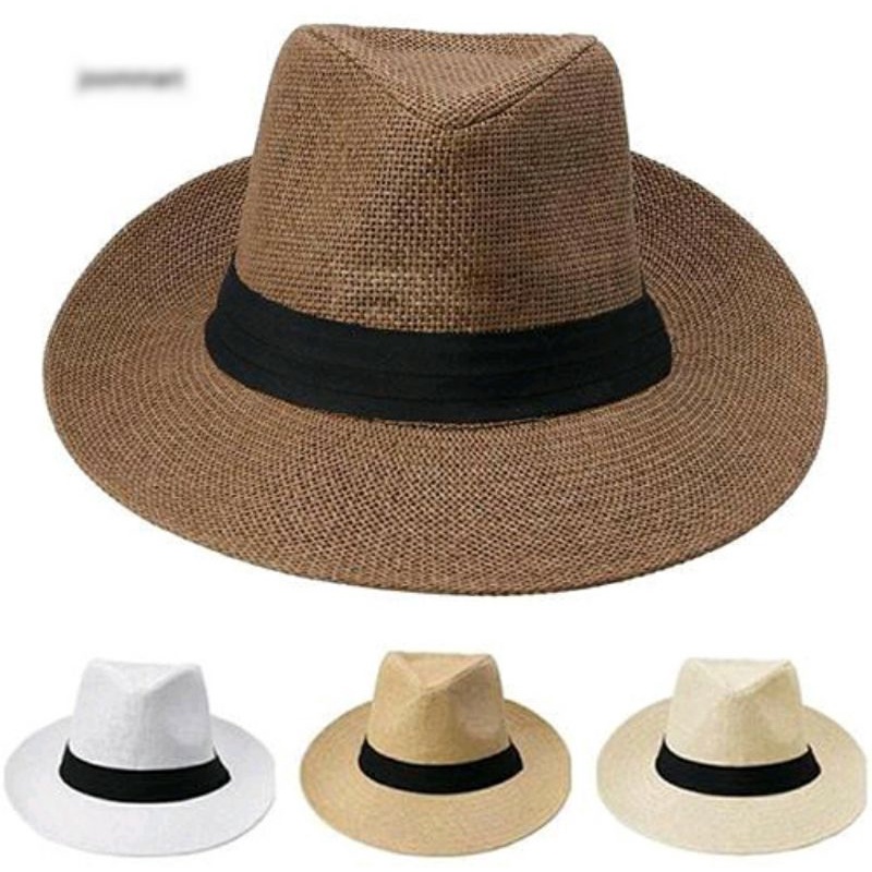 Nón cao bồi mũ cao bồi nón phớt cowboy rộng vành che nắng cói giấy