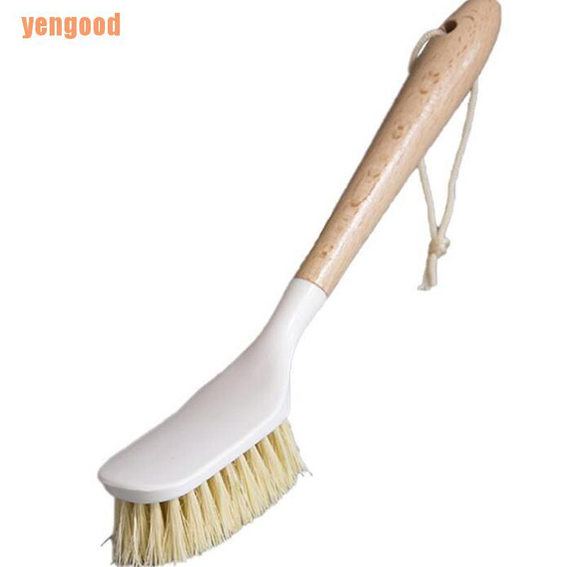 Bàn Chải Rửa Chén Cán Dài Bằng Gỗ Tiện Dụng
