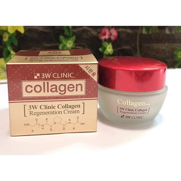 Kem dưỡng trắng da chống lão hóa 3W Clinic Collagen Regeneration Cream Hàn Quốc 60ml