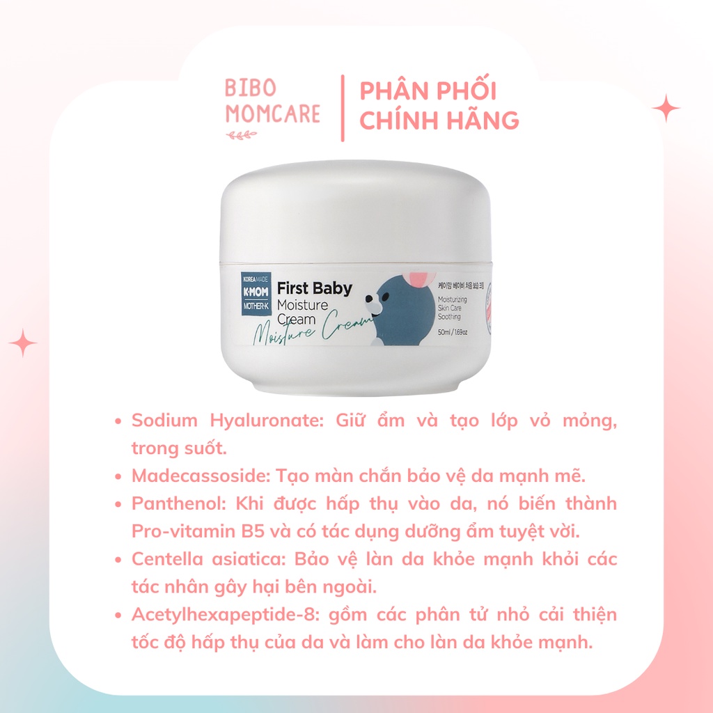 Kem Dưỡng Ẩm Chuyên sâu cho bé Jojoba Hữu cơ K-mom 50ml