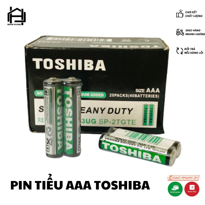 Pin AAA TOSHIBA chính hãng, pin tiểu nhỏ dùng cho điều khiển, thiết bị gia định