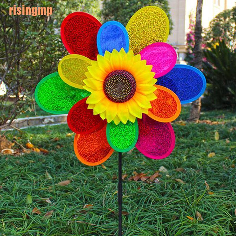 Chong Chóng Hình Hoa Hướng Dương Nhiều Màu Sắc Dùng Trang Trí Sân Vườn Diy