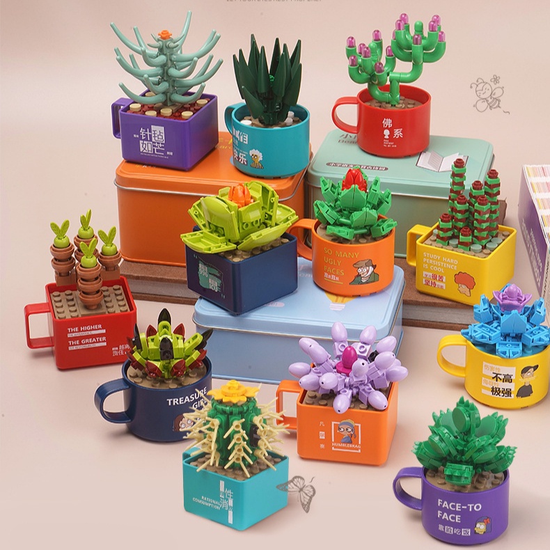Bộ Đồ Chơi Lắp Ráp Lego Hình Chậu Hoa Cho Bé