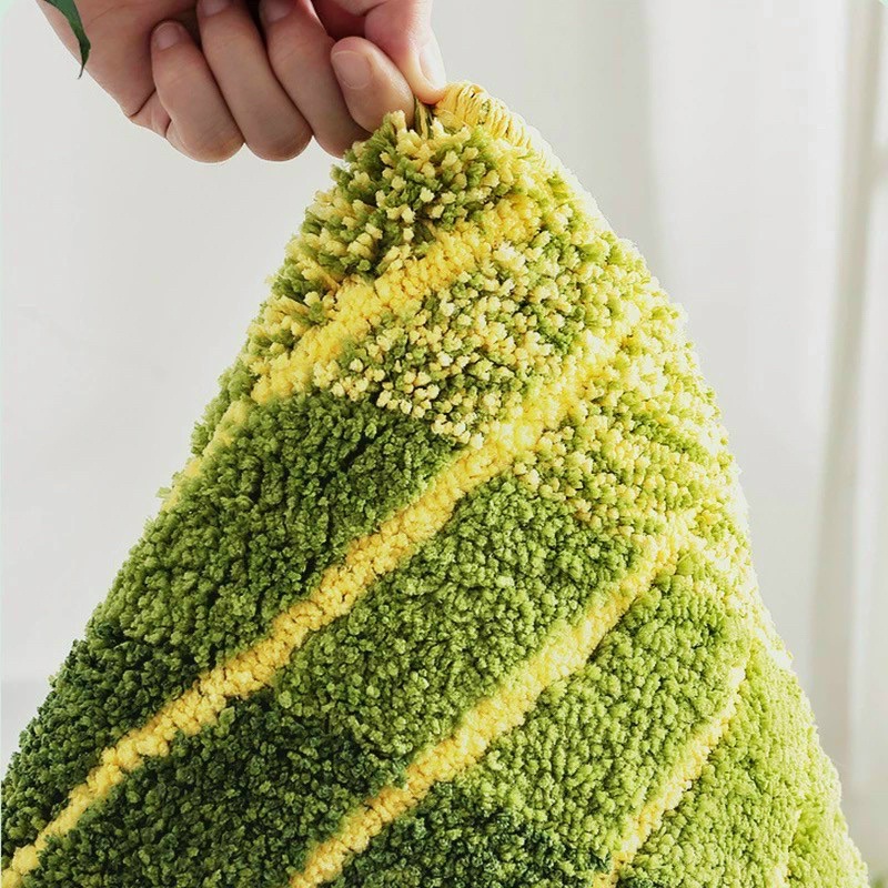 Thảm lau chân hình lá chất vải lông cừu