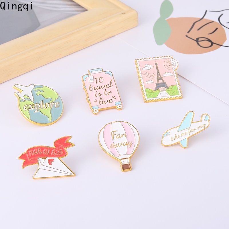 Trâm cài áo Miss Zoe chủ đề du lịch nhiều kiểu tùy chọn phong cách sáng tạo