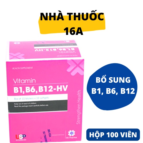 VIÊN UỐNG VITAMIN 3B - HV USP PHARMA - BỔ SUNG VITAMIN B1, B6, B12 CHO CƠ THỂ - HỘP 100  VIÊN