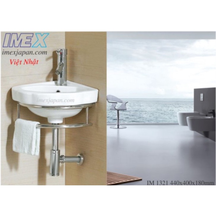 Lavabo treo góc - Lavabo sứ - Lavabo rửa mặt IM 1321