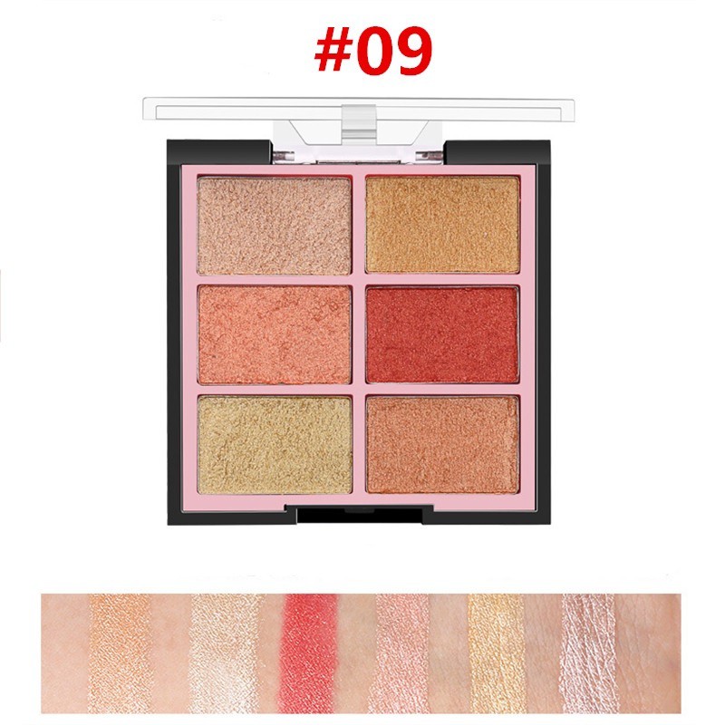 Bảng phấn mắt QIAOYAN MY EYE SHADOW 6 màu ánh nhũ ngọc trai