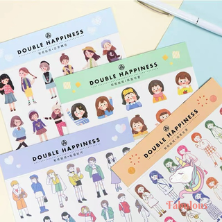 Sticker trang trí sổ cute set 2 tấm