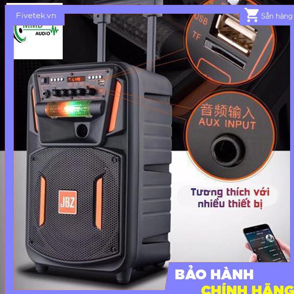 Loa Kéo Bluetooth  JBZ 1202M v-Bass 30, Tặng kèm 2 Mic, 4-6h xử dụng liên tục, 3 Tấc,   Công suất 250W, Bảo hành 6 tháng