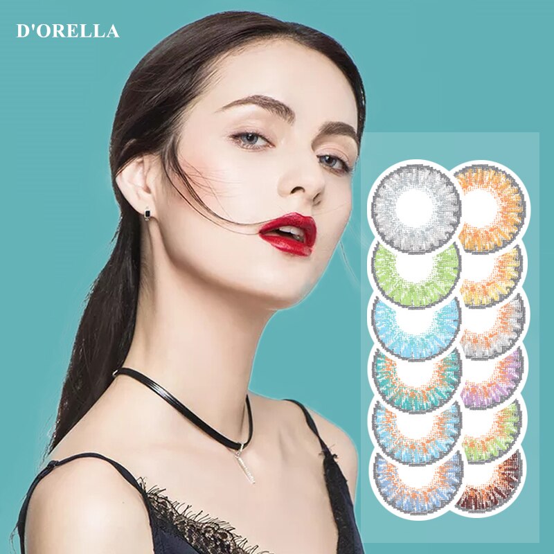 (Hàng Mới Về) Set 2 Kính Áp Tròng 3 Tông Màu 14.5mm D 'Orella