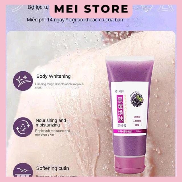 Gel Tẩy Tế Bào Mâm Xôi GinBi QisE 200ml