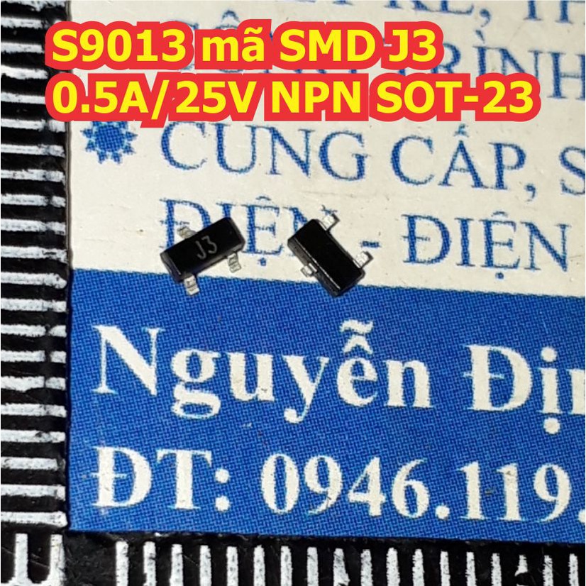 50 con S9013 mã SMD J3 0.5A/25V NPN-TRANS SOT-23 (50 con) kde1542