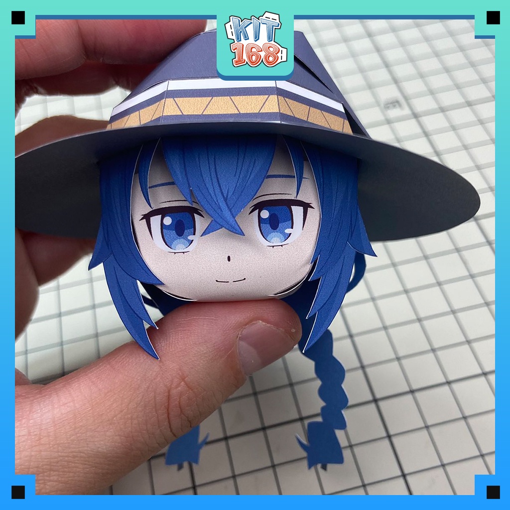 Mô hình giấy Anime Chibi Roxy Migurdia -  Mushoku Tensei  + kit hộp trang trí