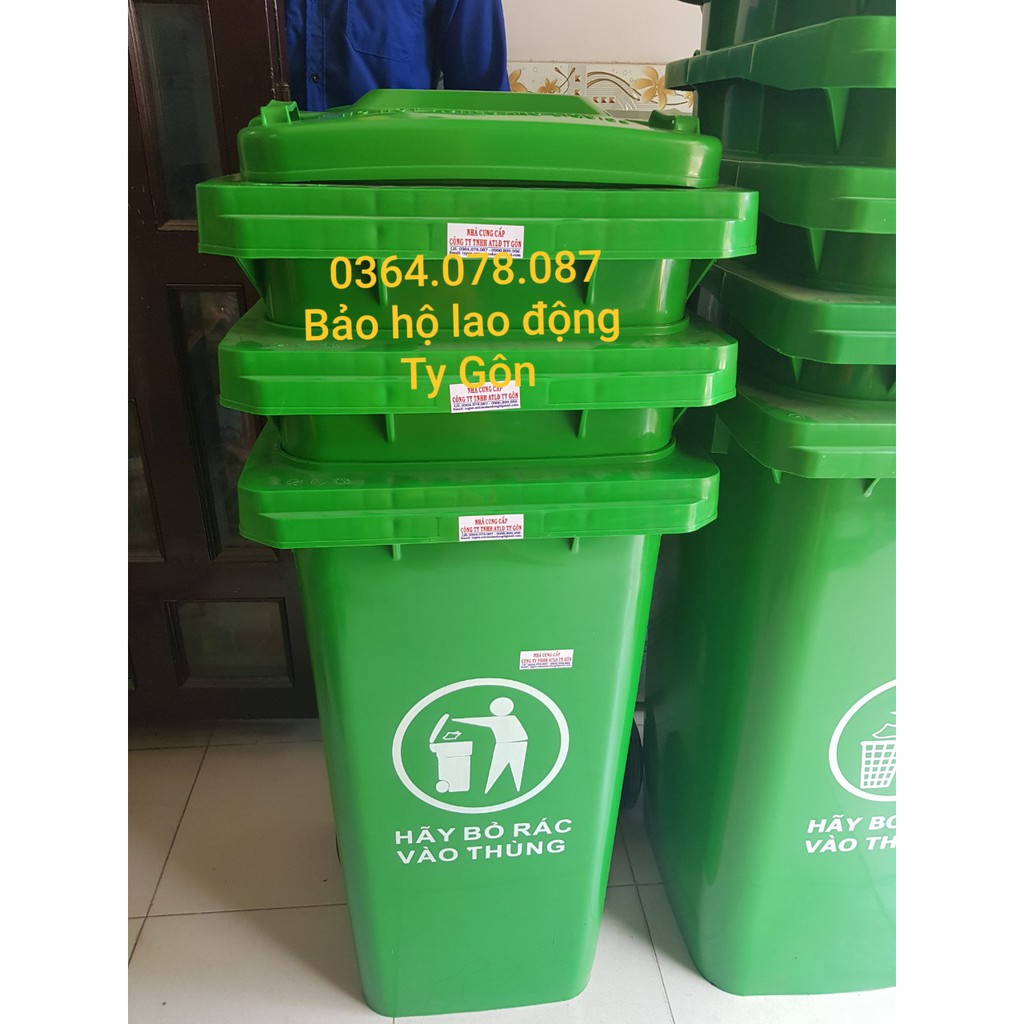 THÙNG RÁC  120L -  NHỰA CAO CẤP HDPE