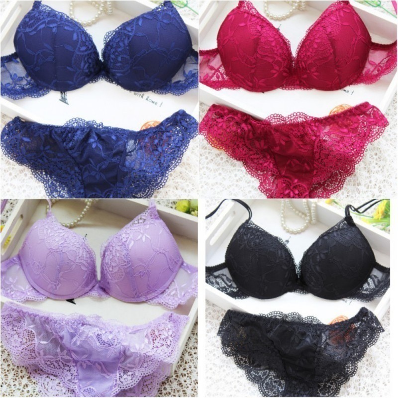 Áo ngực có gọng và quần lót vải ren hoa quyến rũ | BigBuy360 - bigbuy360.vn