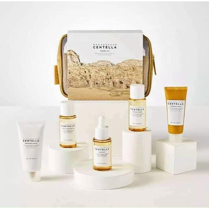 Bộ dưỡng da rau má SKIN1004 Madagascar Centella Travel Kit 5items