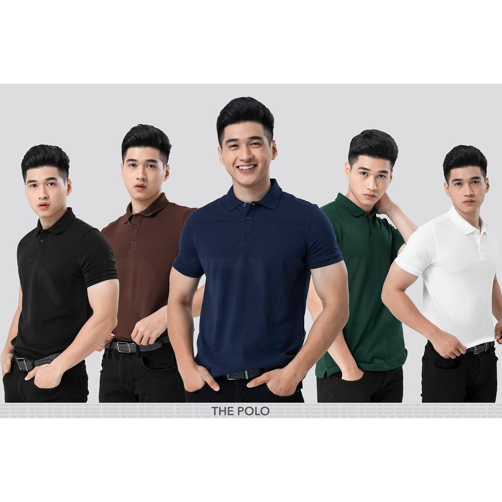 Áo Thun Polo Nam Cổ Bẻ Basic Trơn Vải Cotton Cá Xấu Thương Hiệu MrTwins® | BigBuy360 - bigbuy360.vn