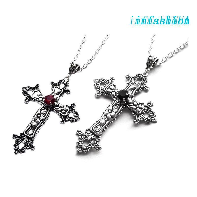 Vòng Cổ Choker Mặt Thánh Giá Phong Cách Trung Cổ Dành Cho Nam Nữ