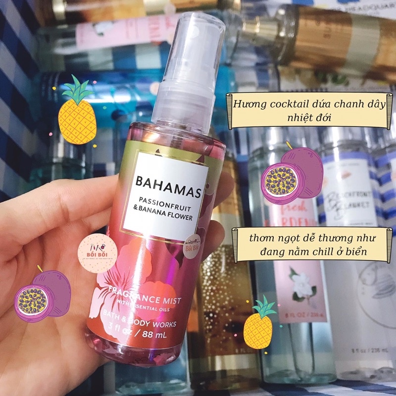 Xịt thơm Body mist BATH & BODY WORKS các mùi