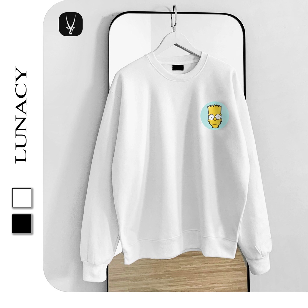 Áo Khoác Sweater Nỉ SIMSON Form Rộng Unisex Nam Nữ LUNACY