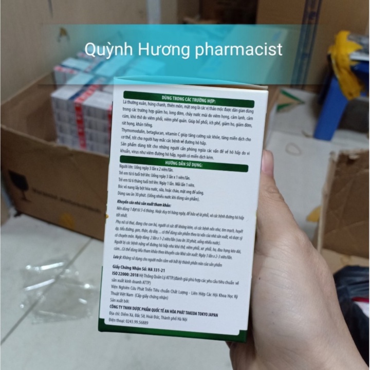 Viên uống ĐÔNG TRÙNG BỔ PHỔI hộp 30 viên giúp bổ phổi,tăng cường sức khỏe