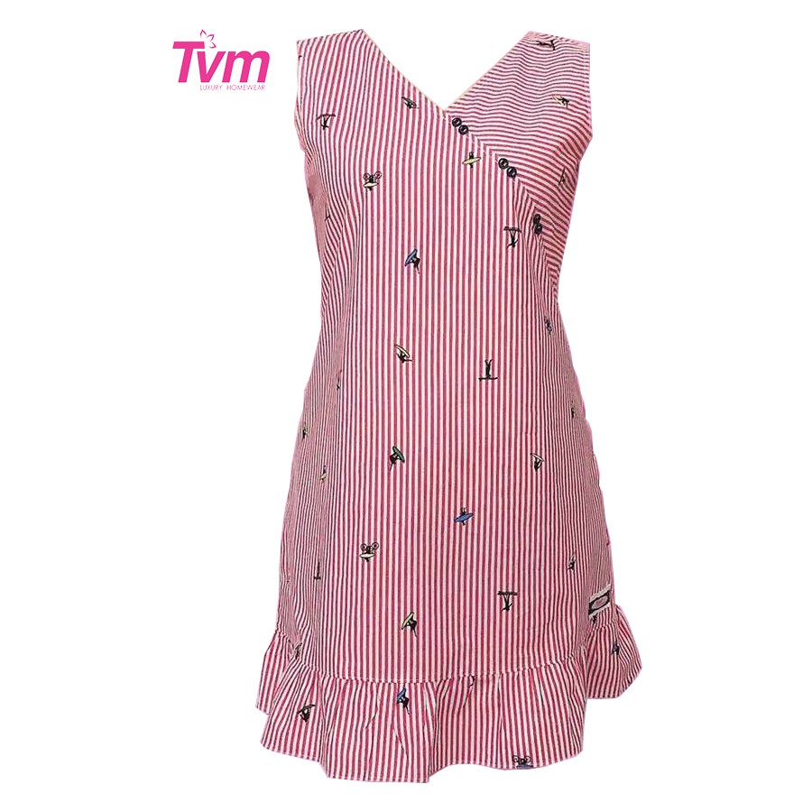 Đầm ngủ mặc nhà nữ sát nách Tvm Luxury Homewear DA064