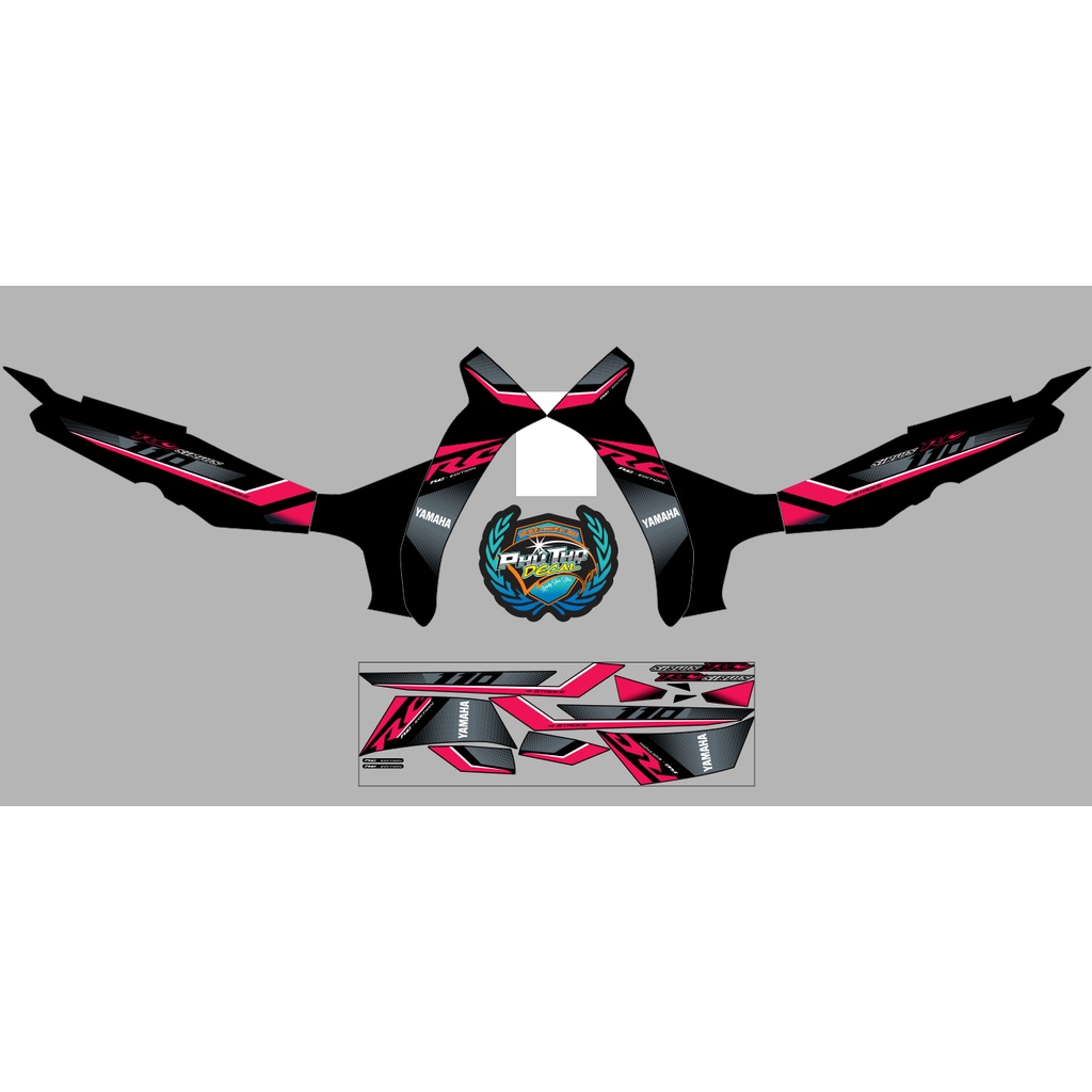 Tem sirius rơi RC đủ màu- 50cc-110cc- 3 lớp- tặng logo rice