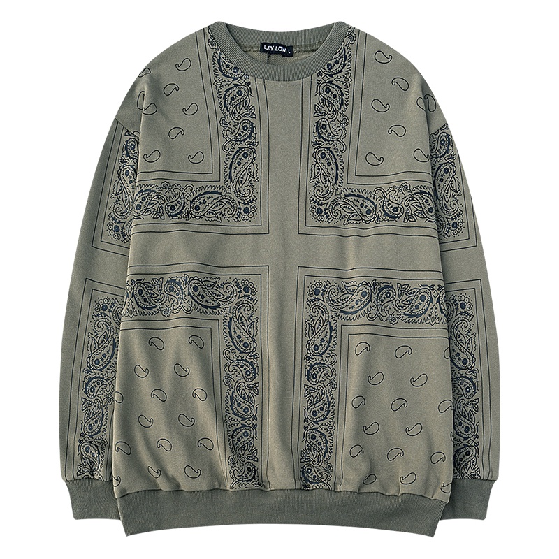 Áo sweater Nelly nỉ da cá in họa tiết phục hưng áo nỉ