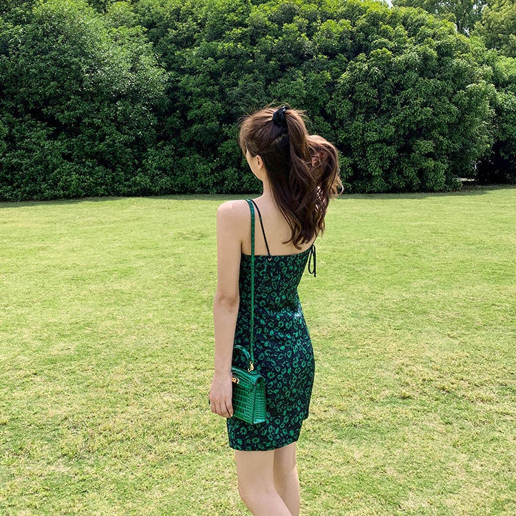 Đầm Hai Dây Mùa Hè Họa Tiết Hoa Phong Cách Mori Fairy Thời Trang Mới 2021