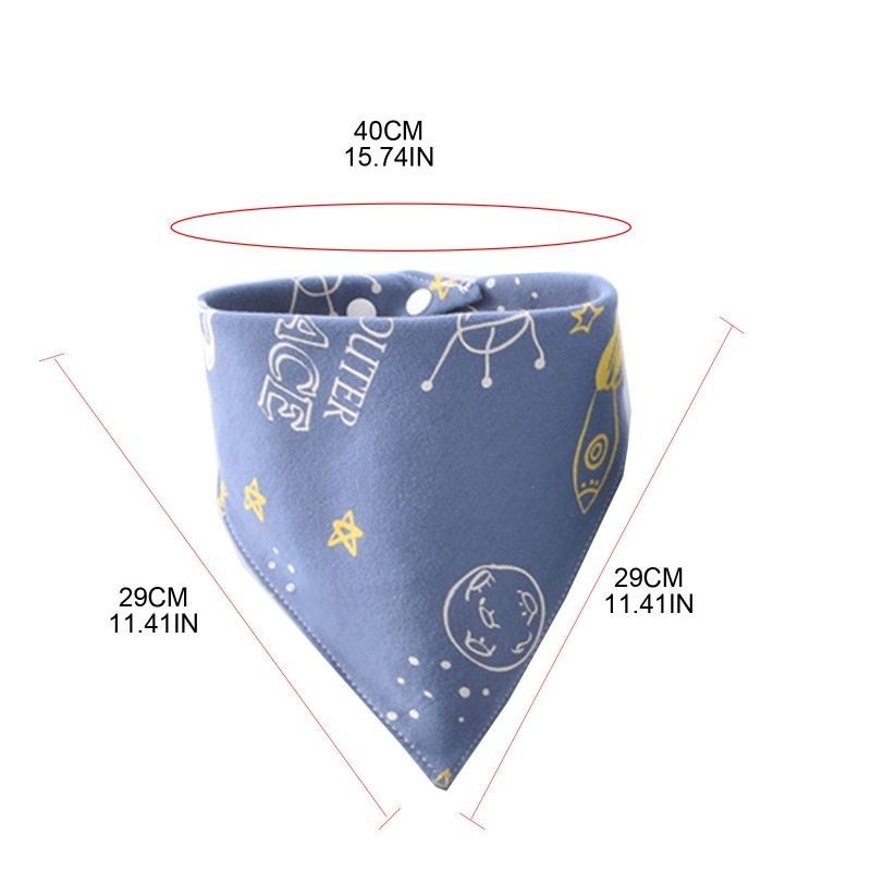 Set 5 Yếm Ăn Cotton Mềm Mại Hình Tam Giác Dành Cho Các Bé