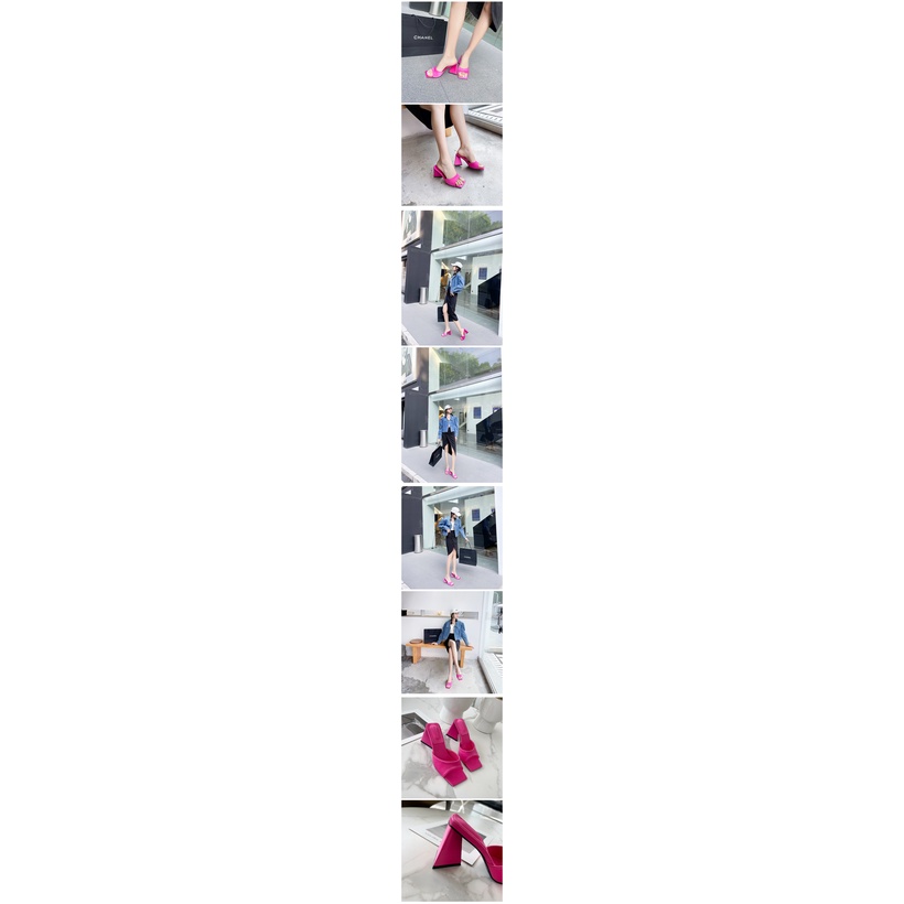 Giày Cao Gót Da Nhiều Màu Sắc Size 35-40-3.94 Inch