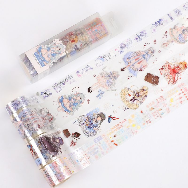 Washi - pet tape nhà sandu chiết theo chu kỳ nhiều chủ đề phân loại kiều diễm my asmr stationery diy