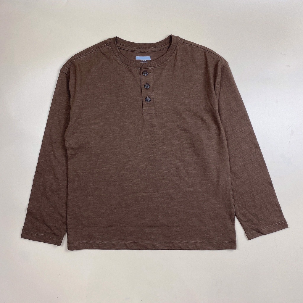 Áo cotton ONV trơn màu cổ trụ cài khuy size 5 - 18y