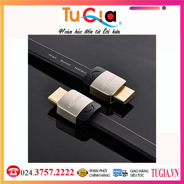 Cáp HDMI dẹt 5M hỗ trợ 3D, 4K Ugreen 10263 - Hàng chính hãng