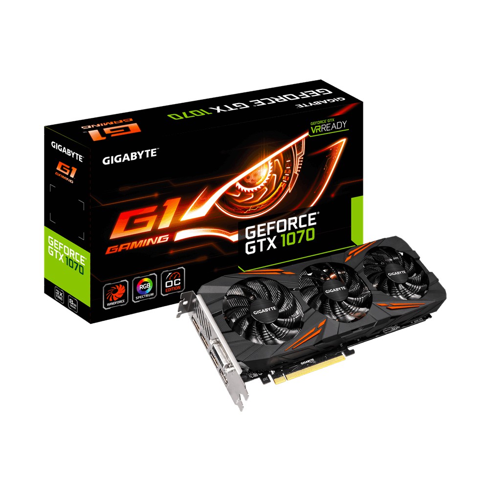 Bán card màn hình giga GTX 1070 8GB 256bit