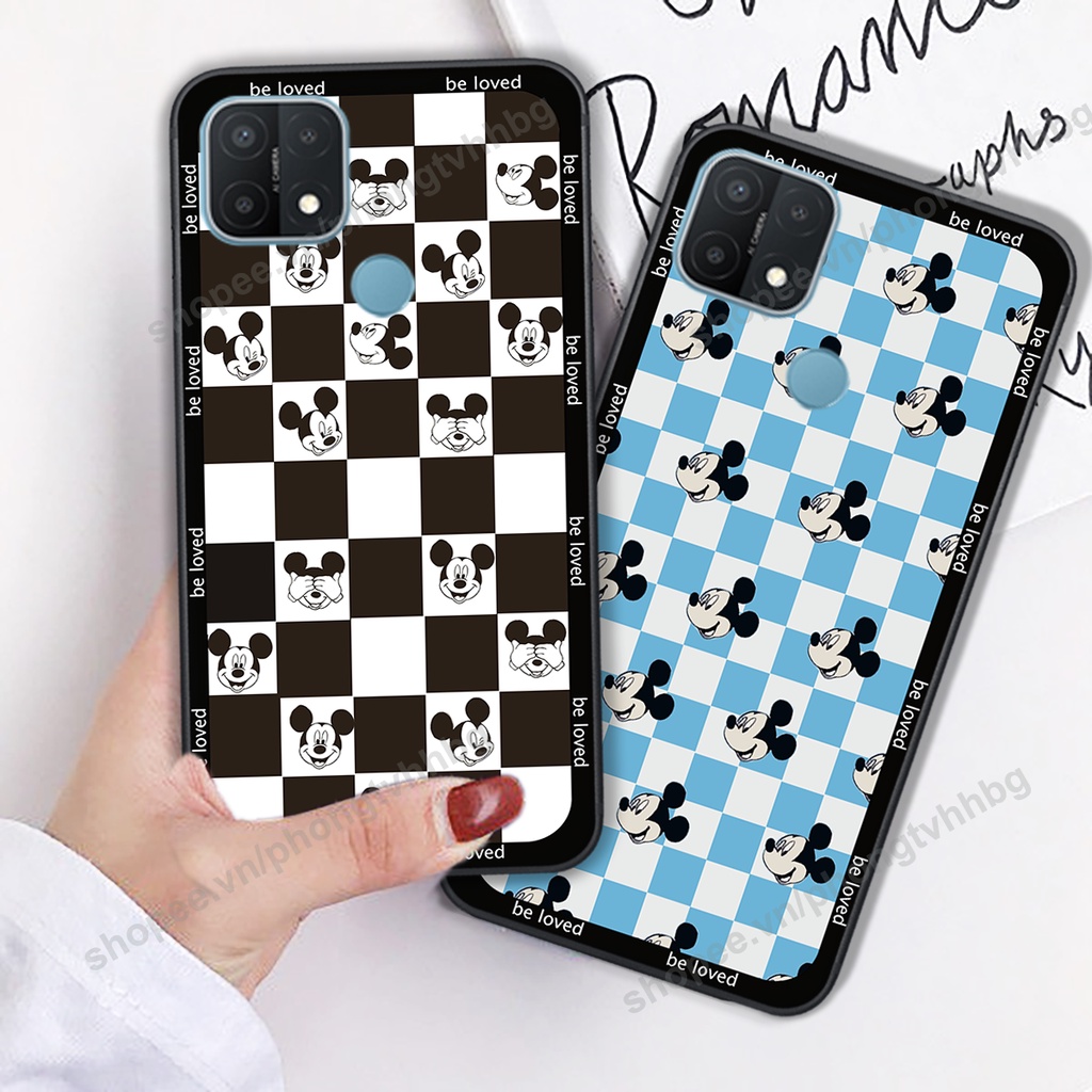 Ốp lưng Oppo A15 / A15s  ốp họa tiết trái tim caro, chuột mikey thể thao cực đẹp cute cực bền bỉ