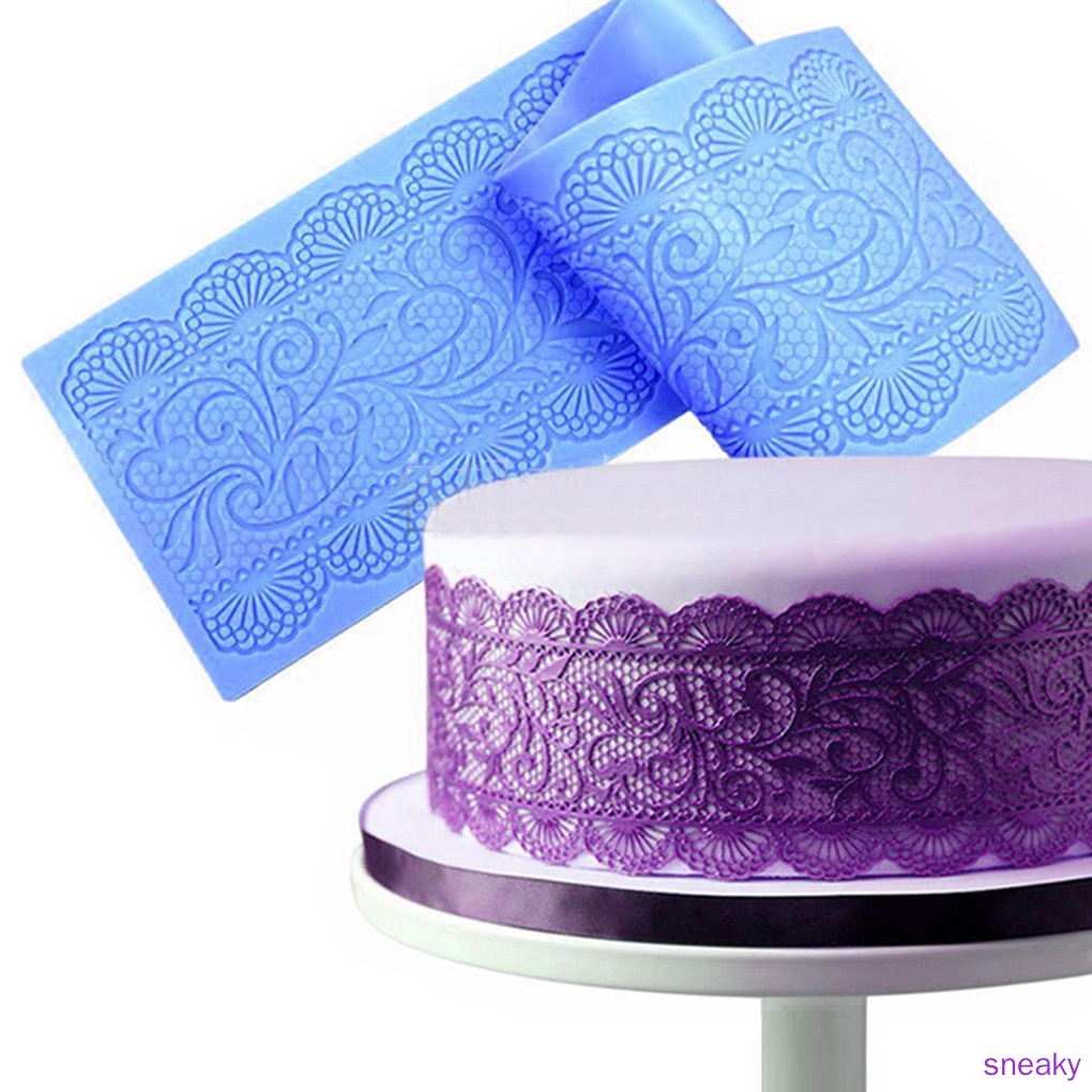 Khuôn silicone tạo hình ren hoa dành cho trang trí bánh kẹo