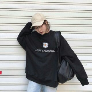 Áo sweater hoa cúc - chất nỉ ngoại