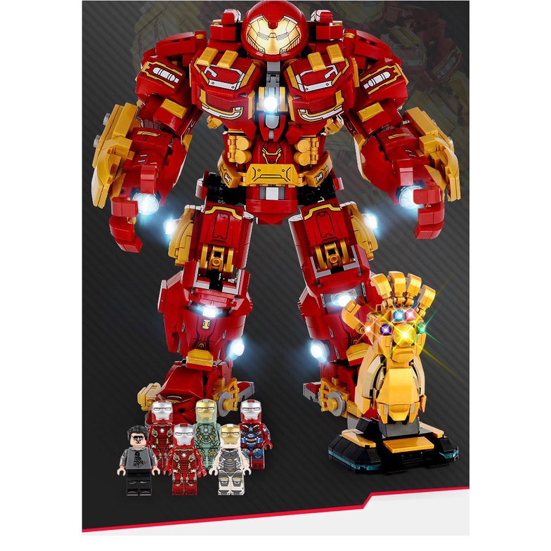 BỘ ĐỒ CHƠI XẾP HÌNH Mô Hình Người Sắt, Lắp Ráp Mô Hình Iron man, ROBOT Hulkbuster [1450 CHI TIẾT-HÀNG CHUẨN]