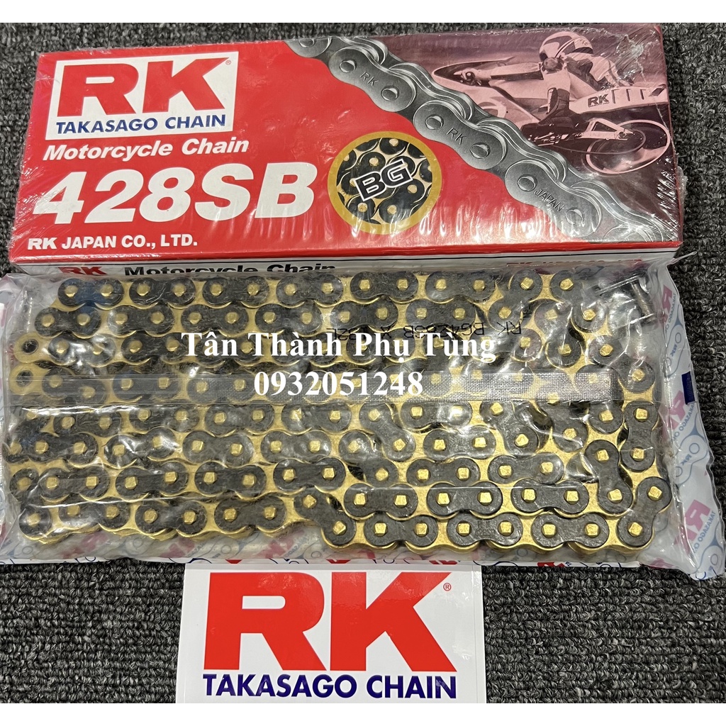 Sên nhật RK vàng đen 132L 9ly, 10 ly chính hãng