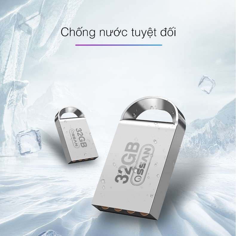 [Tặng OTG] USB siêu nhỏ 32gb - chống nước tốt hàng chính hãng Ossan bảo hành 5 năm M1