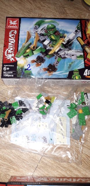Lắp ráp 1 hộp LegoNinja Linh thú kết hợp thành siêu nhân 6309