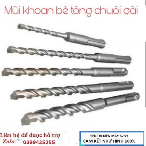 Mũi khoan bê tông, Khoan tường ( Chuôi gài 6mm - 8mm - 10mm )