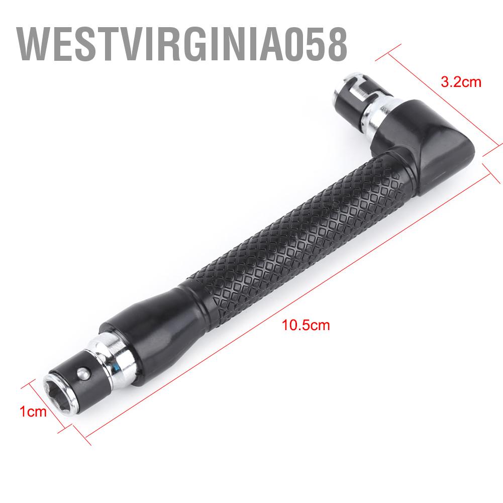 Hàng Hot Hình chữ L 1/4 inch Cờ lê ổ cắm hình lục giác Đầu đôi cho Tua vít Bits Dụng cụ cầm tay Hàng giao ngayWestvirginia058
