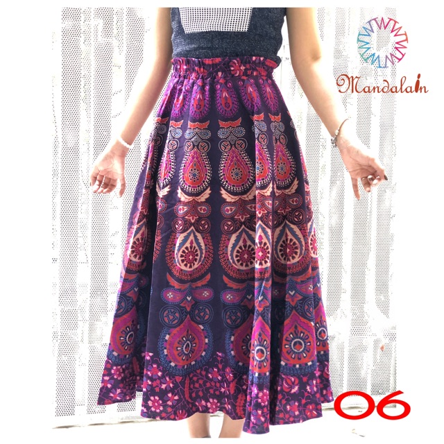 [Hàng nhập] Chân váy xoè thổ cẩm nhập khẩu Ấn Độ  freesize boho đẹp độc lạ | BigBuy360 - bigbuy360.vn