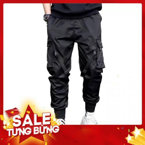 Quần Jogger Kaki Nam Túi Hộp Phối Dây Khóa Gài -Hàng nhập khẩu